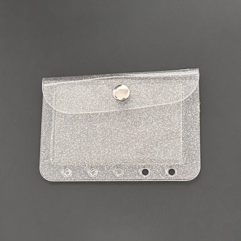 Внутренняя сумка для блокнота с пятью отверстиями, держатель для карточек с подвесной цепочкой, прозрачная сумка для хранения из ПВХ, чехол для карточек