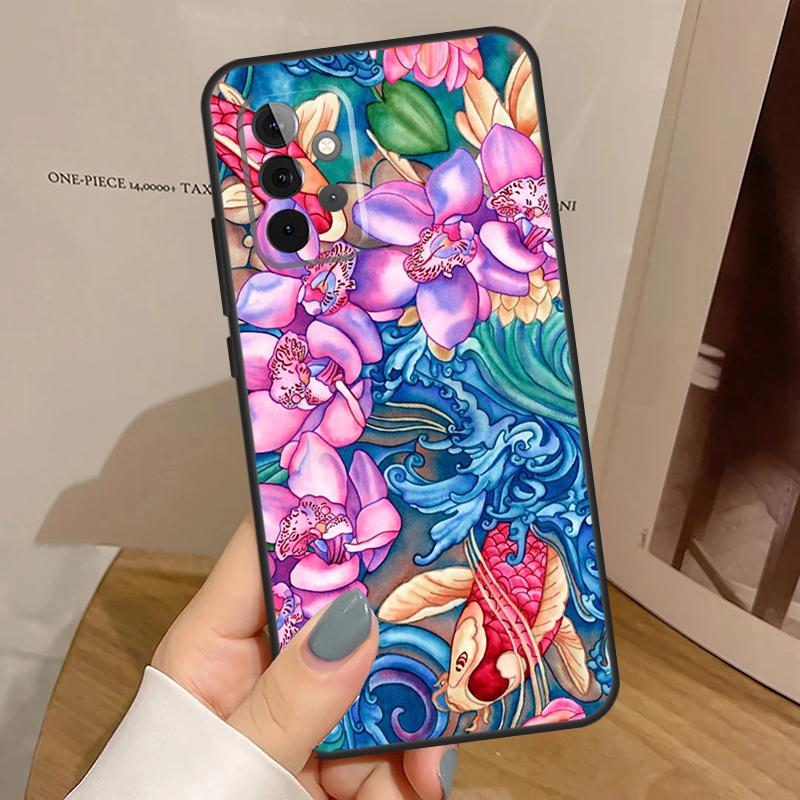 Цветы Орхидеи Цветной Чехол для Телефона Для Samsung Galaxy A32 A52 A12 A53 A33 A23 A13 A54 A34 A14 A51 A15 A25 A35 A55