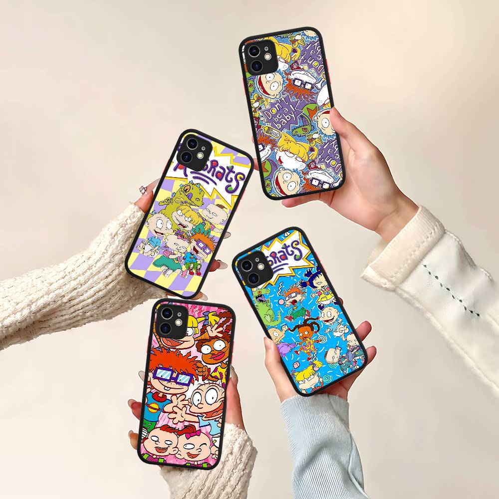 Funny Cartoon R-Rugrat Phone Case For IPhone 16 15 14 11 12 13 Pro Max Plus 12 XS Max Back Cover Matte Case