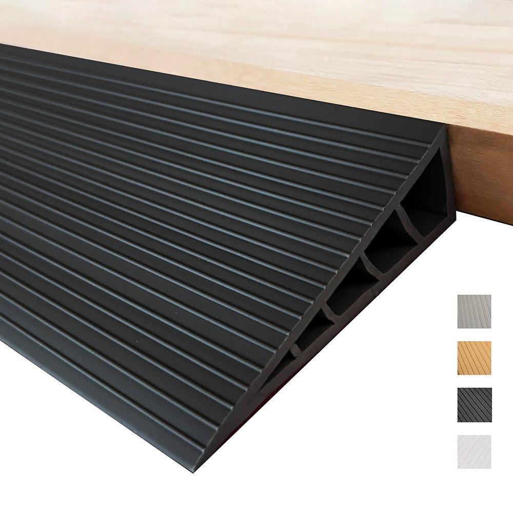 Пороговые пандусы для перехода с ковра на плитку 60 см Мягкие пандусы для инвалидных колясок Отрезаемые Водонепроницаемая напольная переходная планка Деревянный/плиточный пол