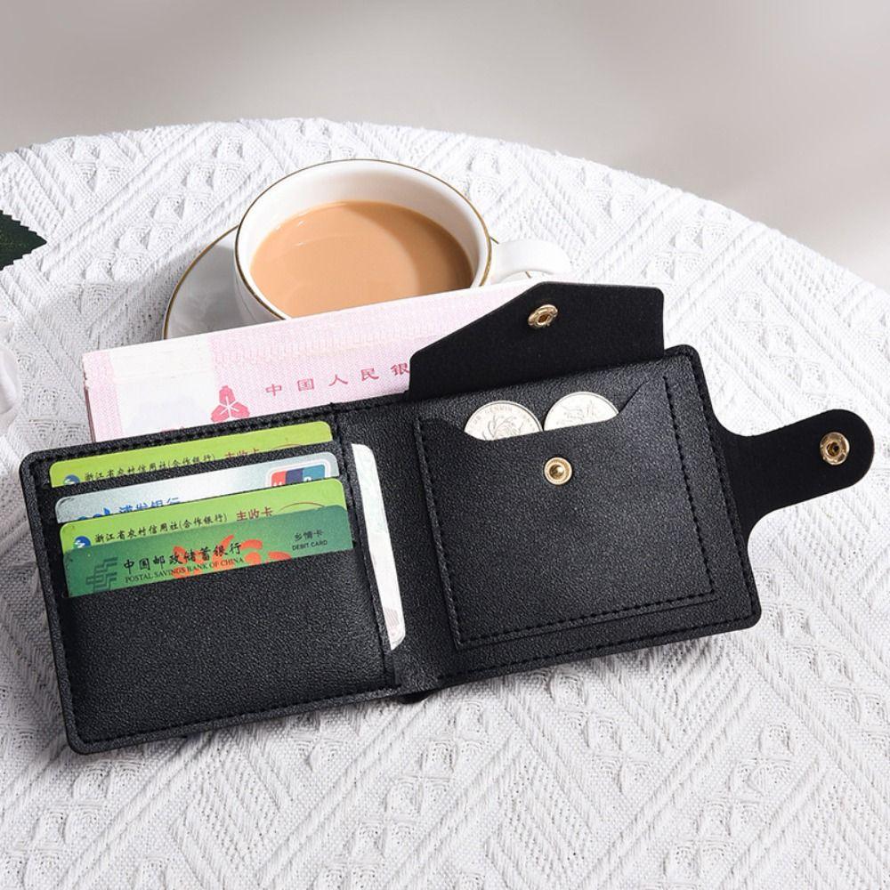 Multifunctional Mini Wallet PU Leather Coin Purse Portable Card Holder Clip Women