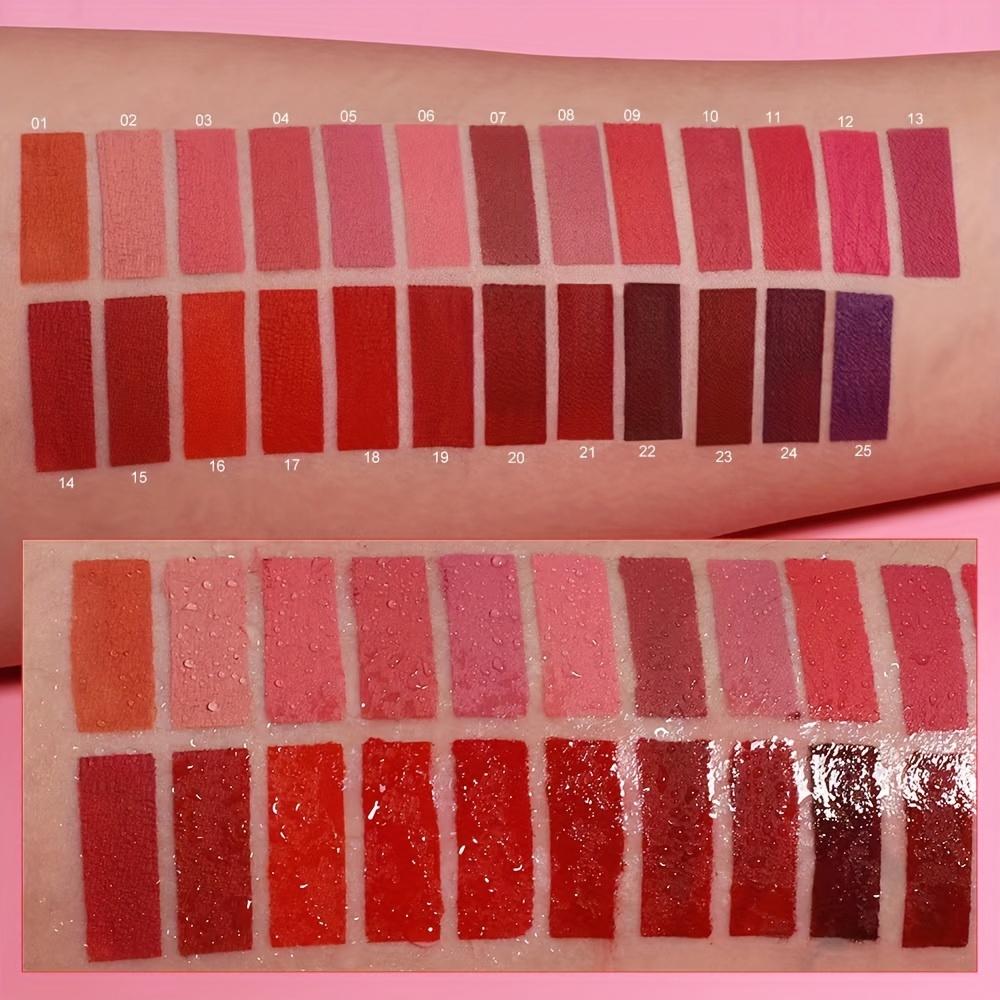 25 цветов матовой помады водостойкая стойкая невыцветающая нелипкая помада велюровая текстура, натуральные губы, красные оттенки тинта для губ