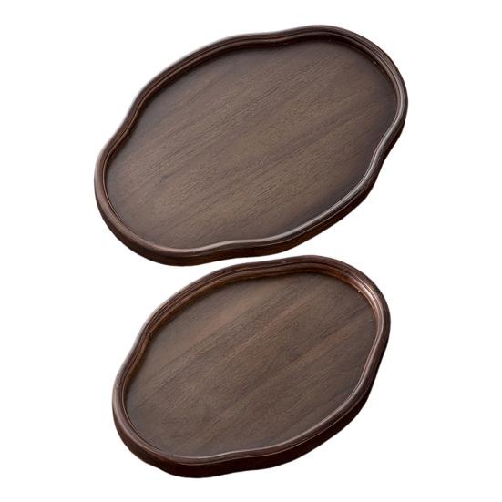 Бамбуковый сервировочный поднос Фруктовое блюдо Поднос для хранения чайных чашек Многофункциональное блюдо для закусок для фруктов, десертов, сыра