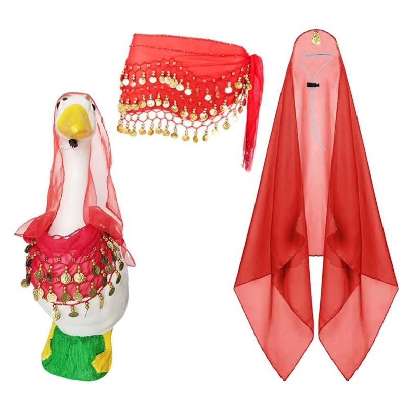 Комплект одежды для танца живота, Хип-шарф для танца живота, Шарф для головы с монетами, Цыганские аксессуары для костюма, Женский костюм для танца живота