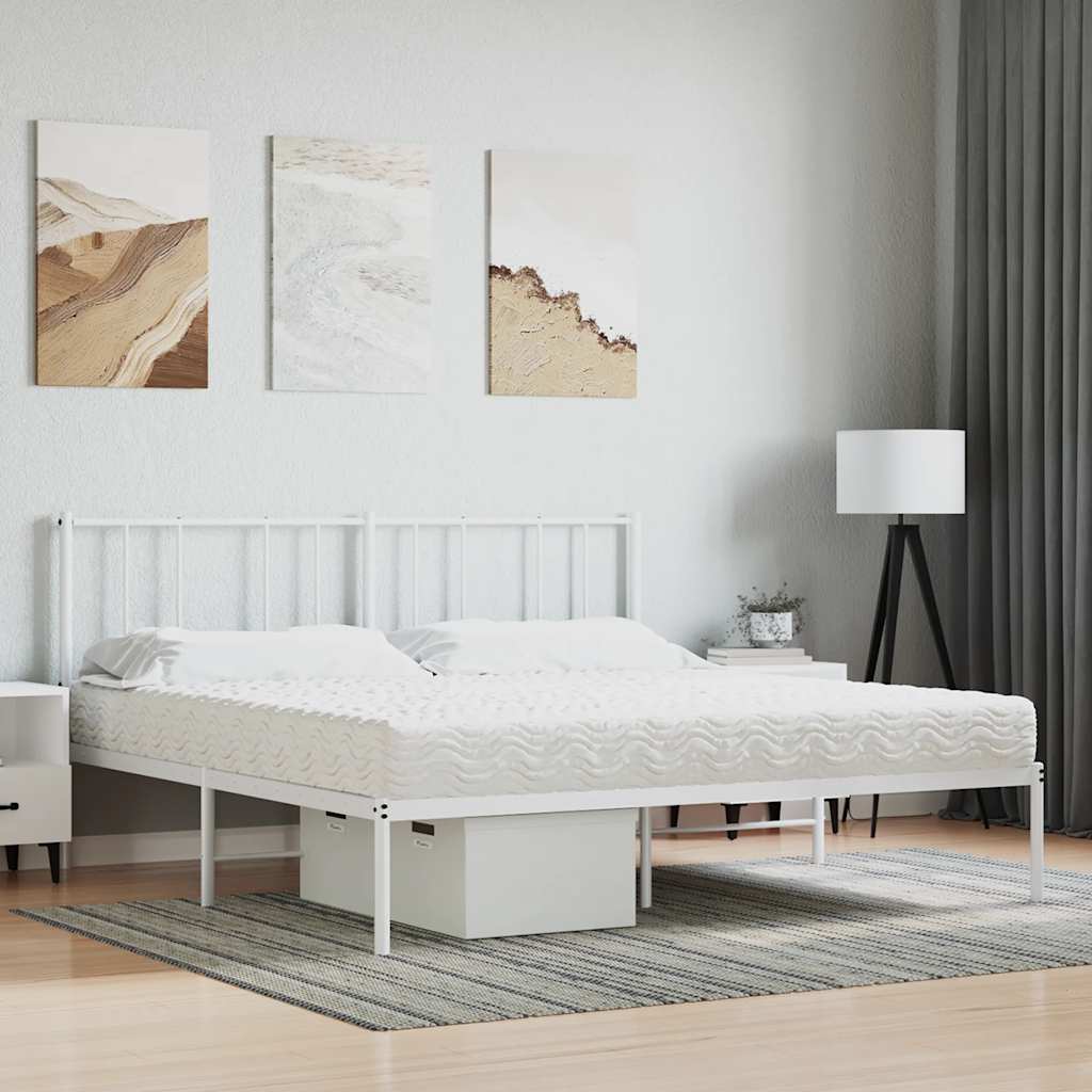 Vidaxl Materac Piankowy, Biały, 160X210 Cm, Twardość H2/H3