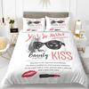 Fashion Girl European and American Modern Trend Girly Comfortable Duvet Cover Pillowcase Bedding Set Children Bedroom Decoration