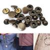 10 комплектов/лот Высококачественные металлические латунные кнопки-заклепки Швейная пуговица Кнопки-застежки Шитье Кожаное ремесло Одежда Сумки