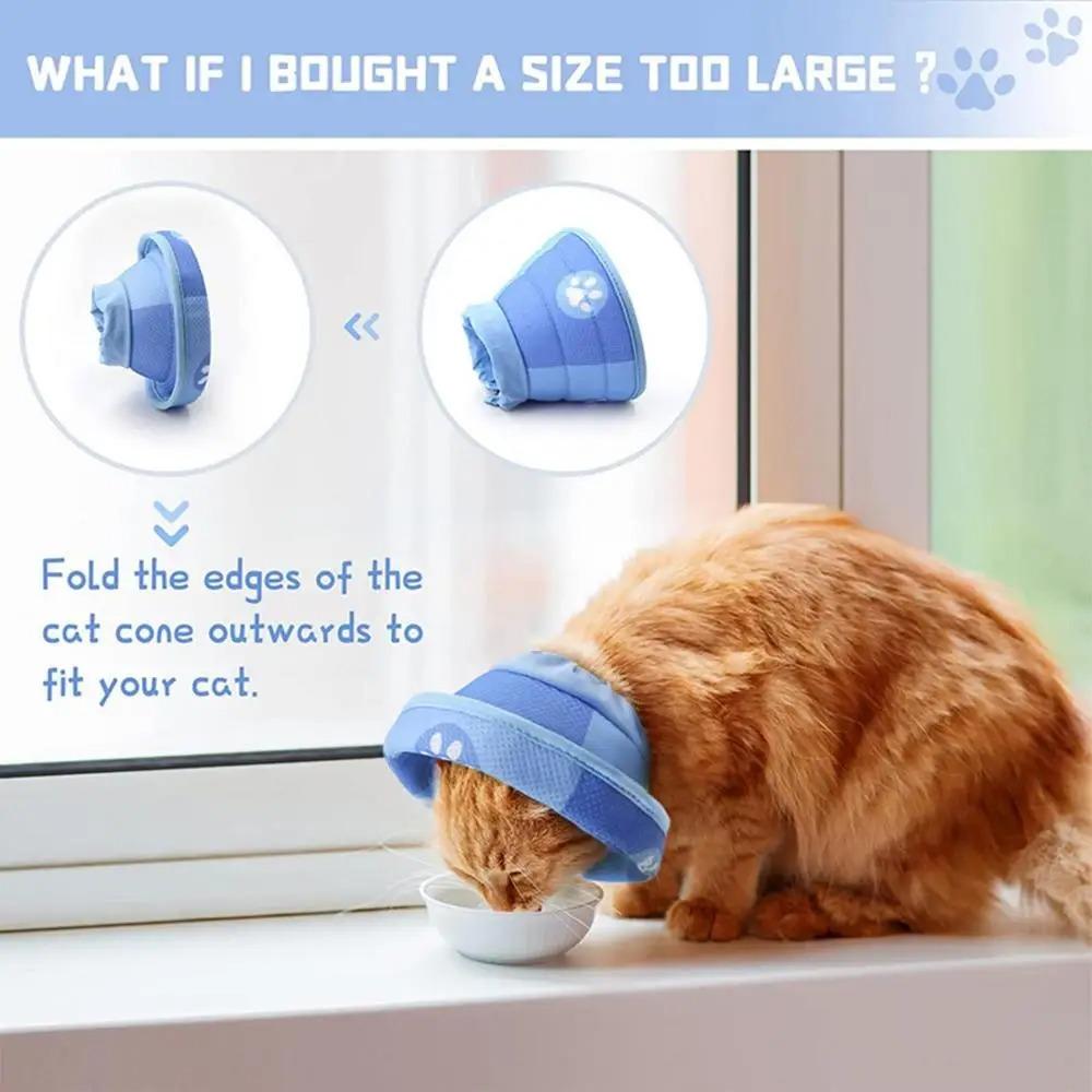 Adjustable Pet Neck Cone Recovery Collar Anti-bite Medical Neck Ring Cat Cone Collar  Pet
