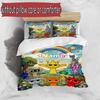 3pcs Duvet Cover Set (1*Duvet Cover + 2*Pillowcase, Without Core), Custom Name Game Sprunki Pattern Bedding Set, Home Bedroom Decor Gift