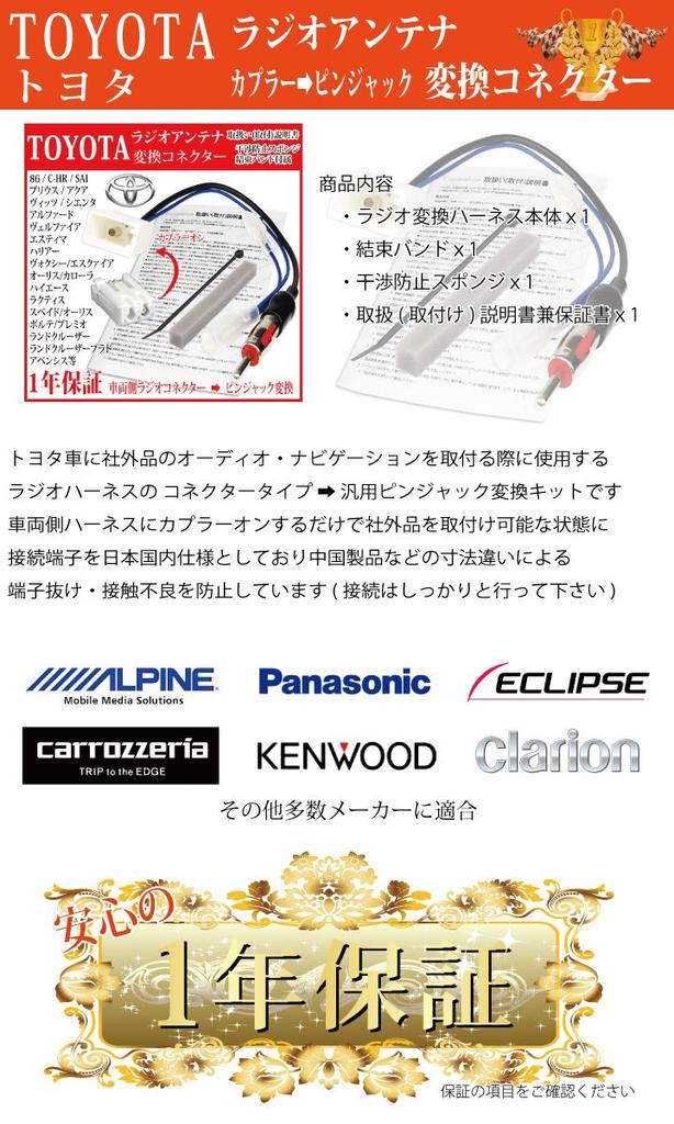 Кабель-переходник антенны радио Allion NZT ZRT для штыревого разъема Panasonic Alpine Pioneer Carrozzeria Eclipse Clarion Kenwood Car Navigation