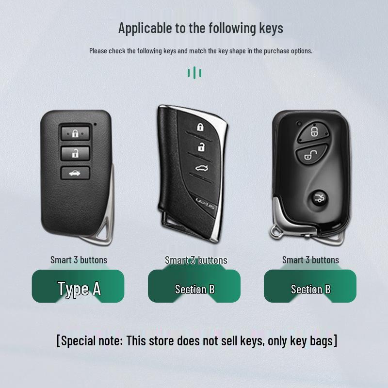 Premium Lexus Key Cover for ES200, RX300, NX200; Fits in Bags for Men & Women