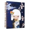Kimmidoll A5 Hardcover Ring Kimidoll Kokeshi Doll Stationery Notebook, Ruled, Design, (MINAMI)