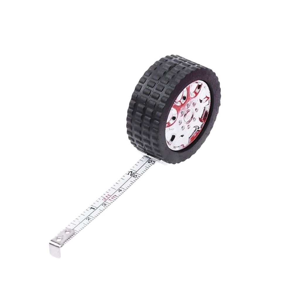 Retractable Keyring Tyre Shaped Plastic Tape Measures Soft Ruler Measuring Tools Measurement