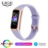 LIGE New Smart Wristband Sport Fitness Tracker Smartwatch AMOLED Screen Waterproof Body Temperature Smart Bracelet For Women Men