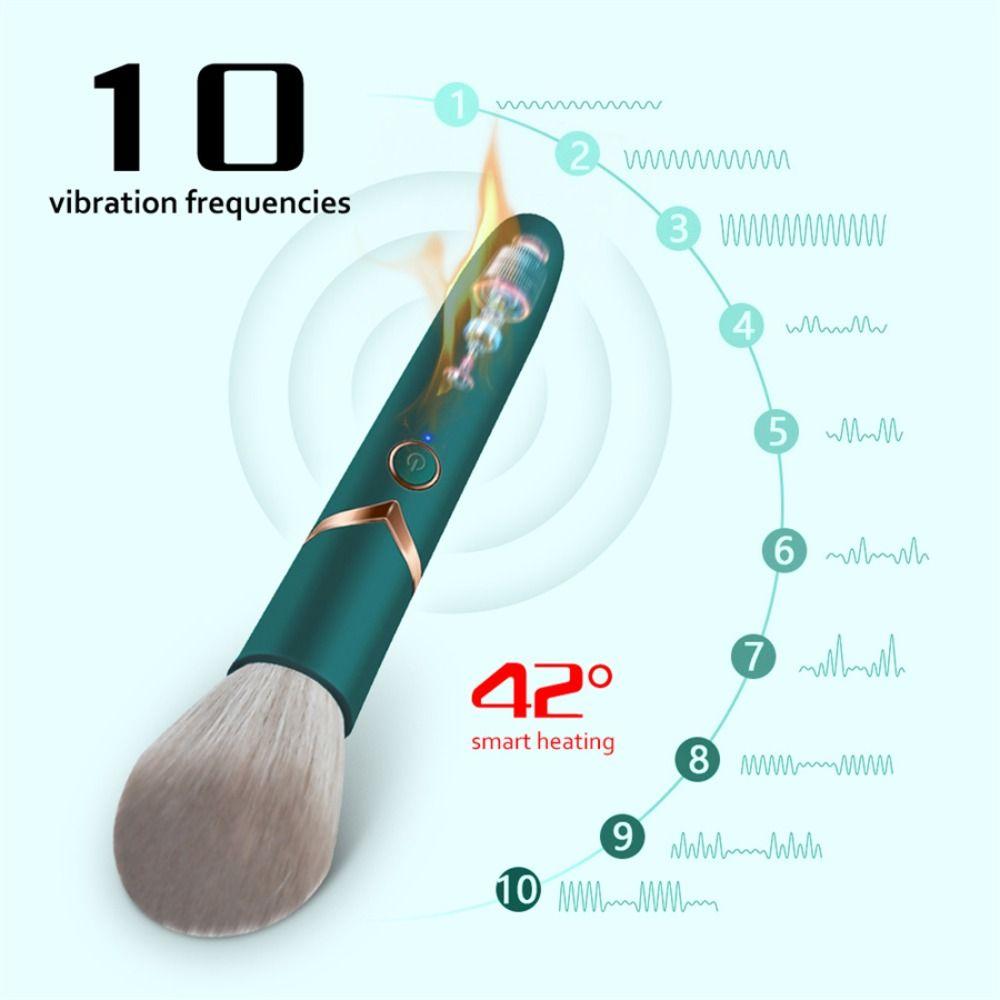 Multifunctional Vibration Makeup Brush 10 Speeds Erotic Sex Toys  Female Orgasm Clitoral