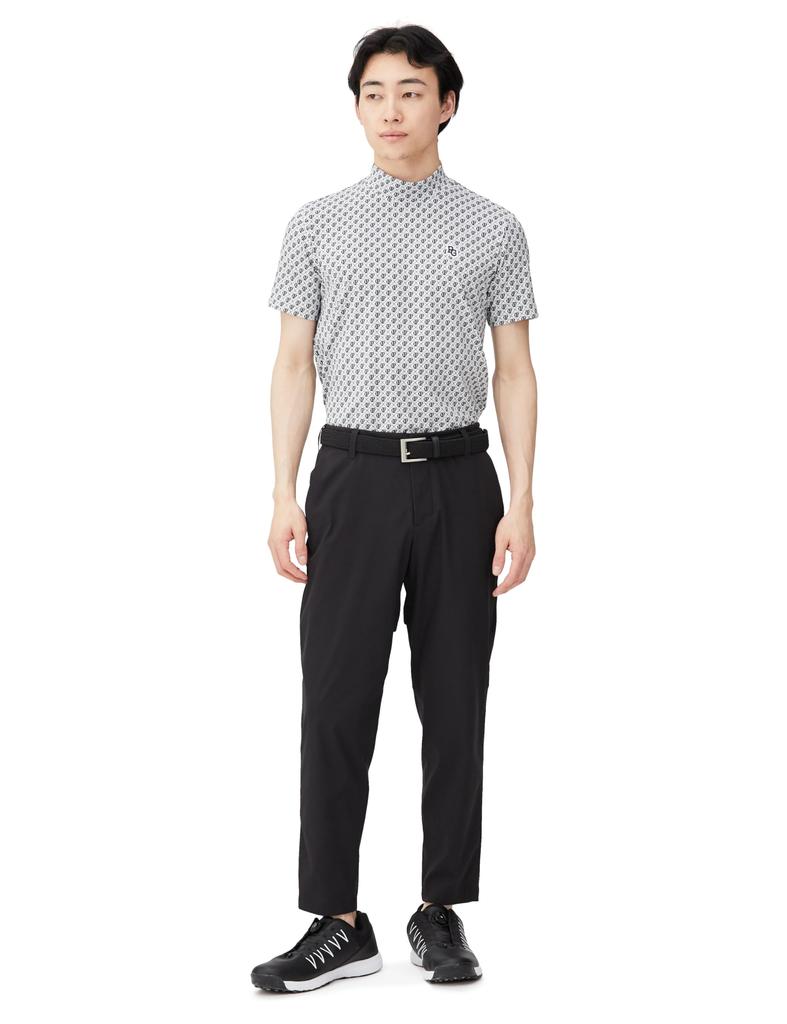 PEARLY GATES Short Sleeve High Neck Shirt Monogram Golf Undershirt x Navy Size 6 Men's (Moisture-Wicking, Quick-Drying, Pattern) / / 053-4167305