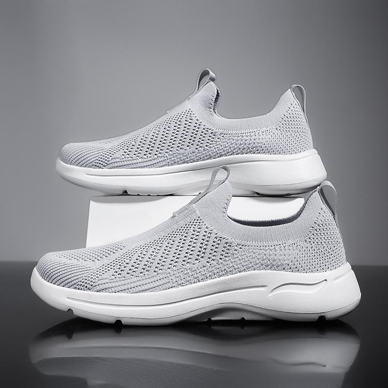 Мужская обувь на одной педали новая спортивная и повседневная fly-woven папины кроссовки fly-woven поверхность дышащая мужская обувь