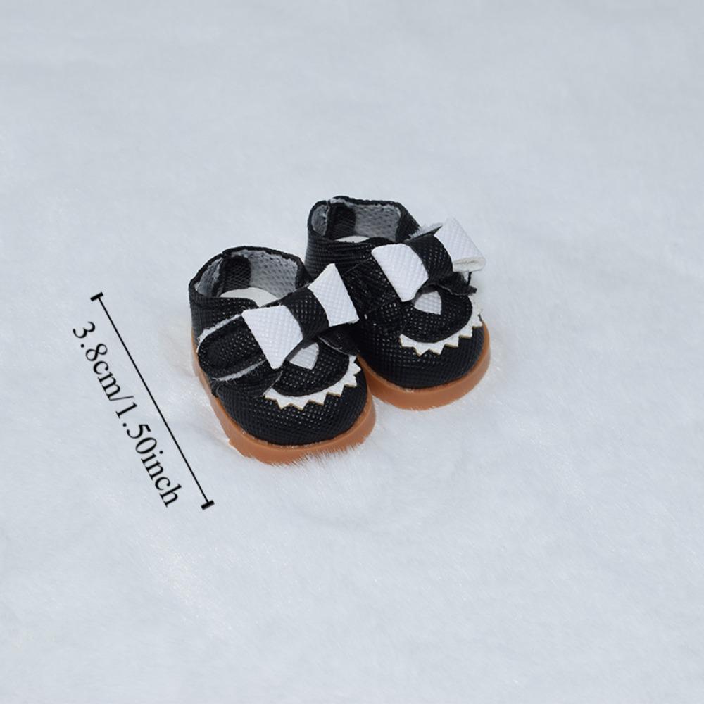 Handmade Labubu Shoes 3.8CM Doll Clothes Match Versatile PU Leather Shoes  Joint Doll