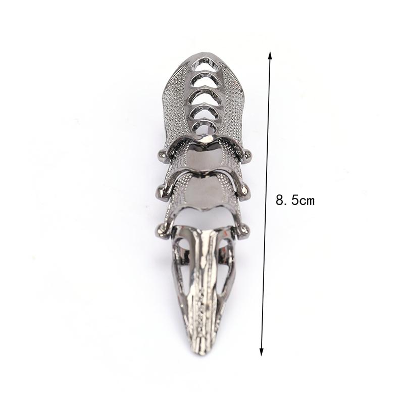 Панк-готический рок, прокрутка, суставная броня, металлическое кольцо на полный палец, золотое
