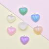 Glittering Heart Charm Heart Beads Sparkling Heart Accessories Resin Material Heart Charm Heart Pendant for DIY Jewelry
