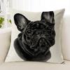 Throw Pillowcase with Hidden Zipper Wear Resistant Washable Non-Fading Animal Dog Print Cushion Cover Pillowslip