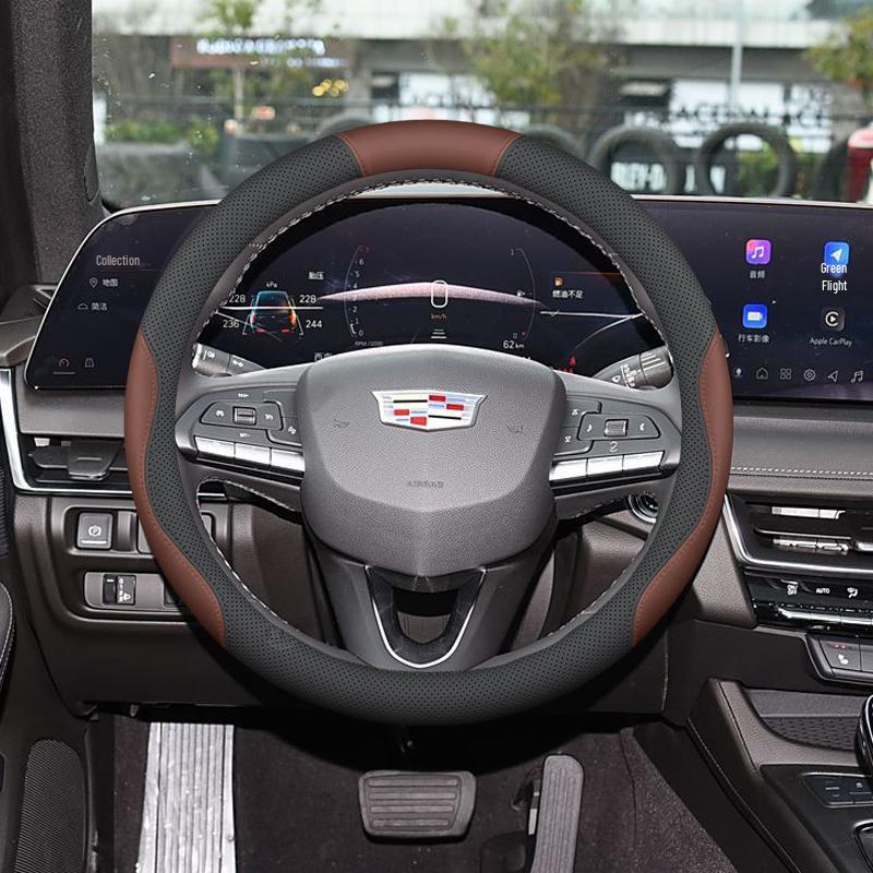 Cadillac XT5 Steering Wheel Cover - Non-Slip, Odorless, No-Sew Interior Accessory