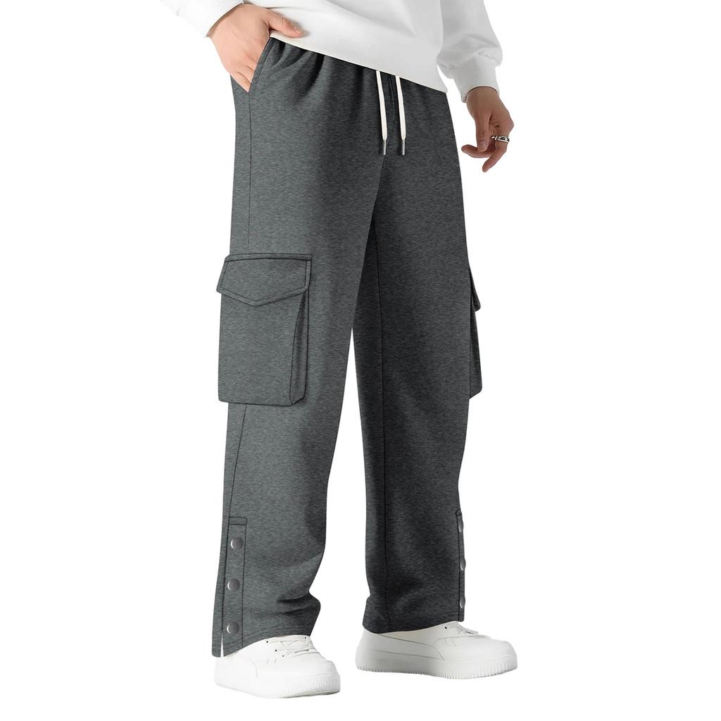 Мужские уличные спортивные свободные повседневные брюки с несколькими карманами рабочие брюки