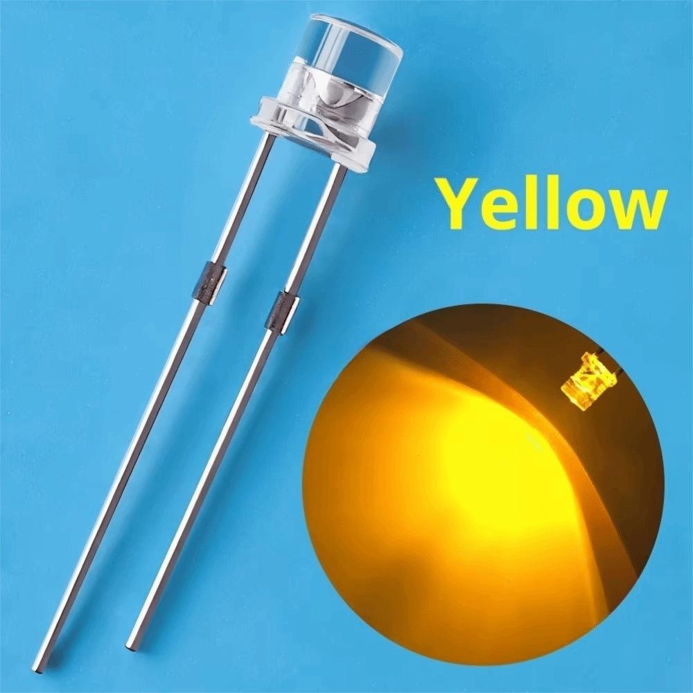 100Pcs Wide Angle LEDs LED Light Diodes Flat Top LED Lamp Bulbs Signage Decoration