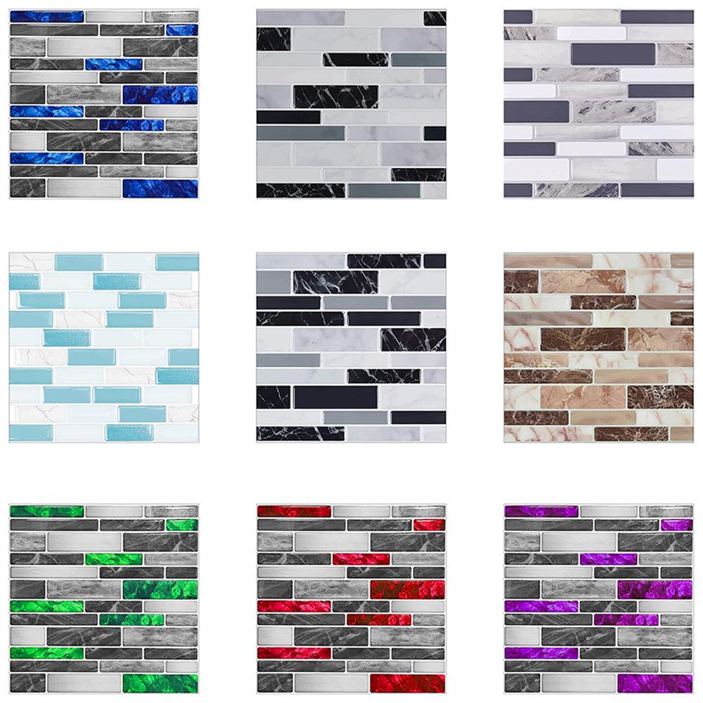 10 шт. 15x15 см DIY мраморные наклейки на стену имитация кирпича украшение для спальни водонепроницаемые самоклеящиеся плиточные обои декор для кухонного шкафа