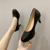 2024 Брендовые женские туфли на низком каблуке с острым носком для офиса и карьеры Новые туфли на однотонном каблуке больших размеров Womenzapatos
