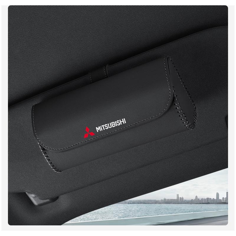 Автомобильный футляр для очков автомобильный органайзер держатель для солнцезащитных очков Для Mitsubishi Outlander I200 Pajero Eclipse ASX Lancer Space Delica Ex