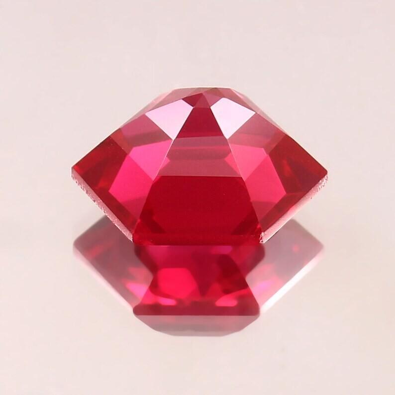 AAA 14 MM Flawless Blood Red Ruby Loose Hexagon Gemstone Cut Mozambique q196