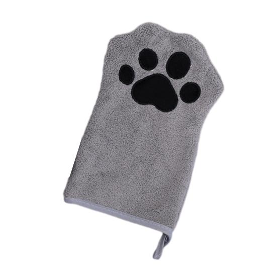 Милое полотенце для питомца с лапкой, ультраабсорбирующее полотенце из микрофибры для груминга собаки, перчатка, мягкое быстросохнущее полотенце-варежка для купания собак и кошек
