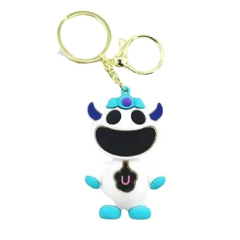 Smilingcritters Bobi Game Time 3 Cute Animal Keychain Big Mouth Monster Pendant Purple