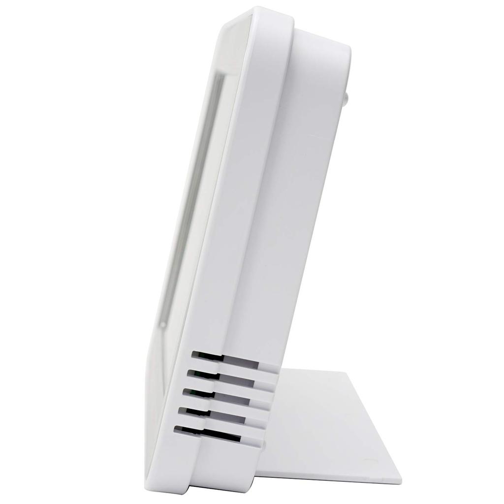 Настенные часы CASIO с радиоприемником, серебристые, цифровые, Rokuyo, дисплей с календарем и температурой, влажностью, можно использовать как подставку IDC-800J-8JF