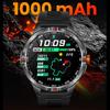 Умные часы для улицы 1000 мАч, мужские, GPS, спортивный компас, голосовой помощник AI, водонепроницаемость 5ATM, новые
