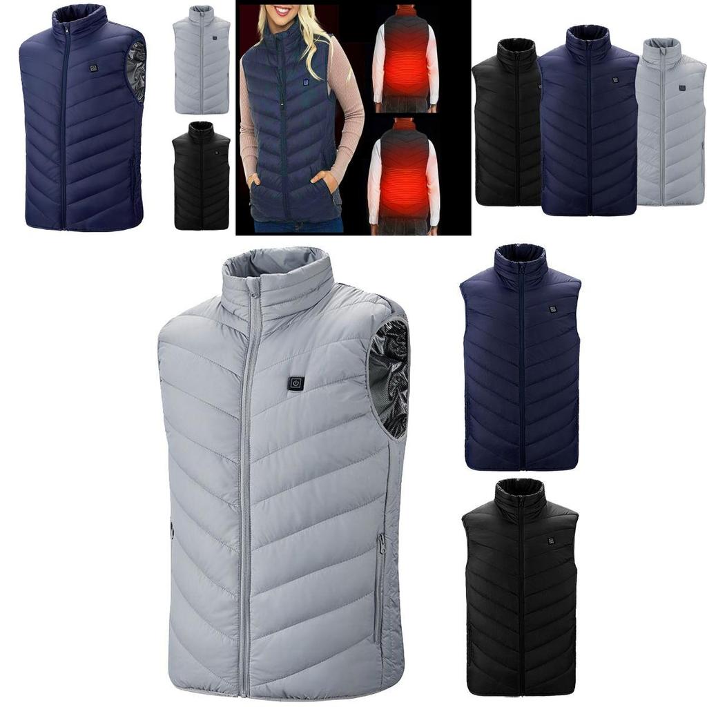 Comfortable Women Mens Electric Vest Heated Cloth Jacket Usb Powered Body Warmer