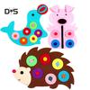 Cute Animal Flower Zipper Button DIY Non-Woven Boards Children Teaching Toy