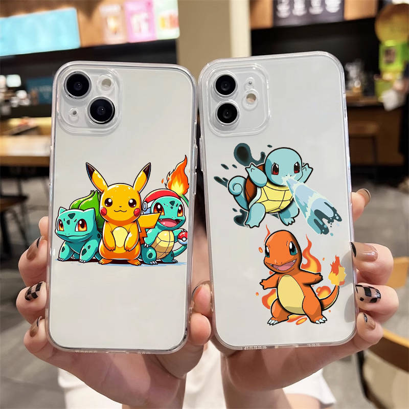 Чехол E-50 Pokemon Dragon для iPhone 7 8 11 12 13 14 15 16 Pro Max Plus Mini Xiaomi Redmi A3 9A 9C 10A 10C 13C Note 9 11 Realme Narzo C30 C55