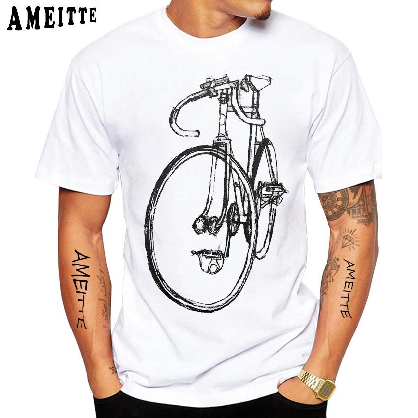 Anatomy Bikes Equation Print T Shirt Summer Men Short Sleeve Funny Sport Casual Hip Hop Boy