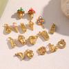 Dreamshow Fashion Stainless Steel Pendants Charms Enamel Pendants for Necklace Gold Plated Jewelry Accessories