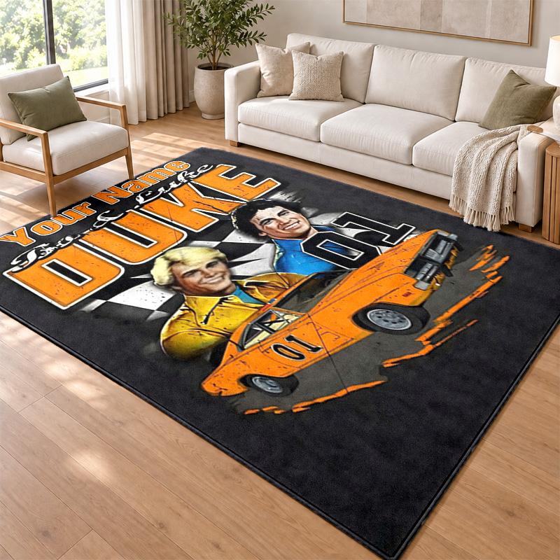 Dukes Of Hazzard Custom Name Personalized Rug Non‑Slip Doormat Floor Carpet Housewarming Birthday Gift for Family Friends
