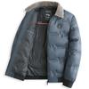 Men's Windproof Bomber Jacket Winter Warm Padded Thick Outwear Flight Coats Fleece Lapel Jackets for Male Plus Size