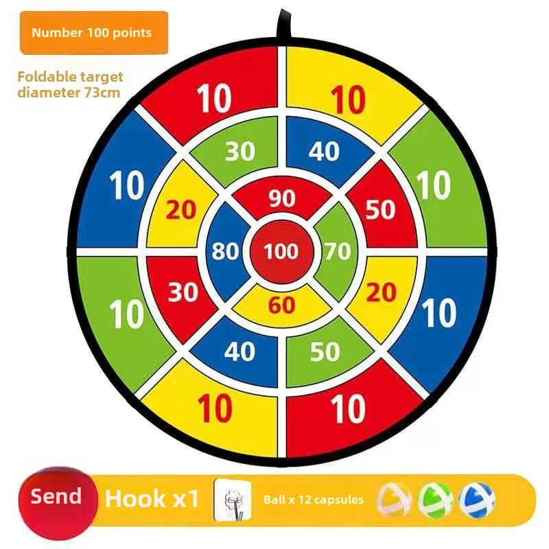 Kids Sticky Ball Target Set Indoor Outdoor Safe Dart Board Game Family Interactive Throwing Game with Balls and Hooks