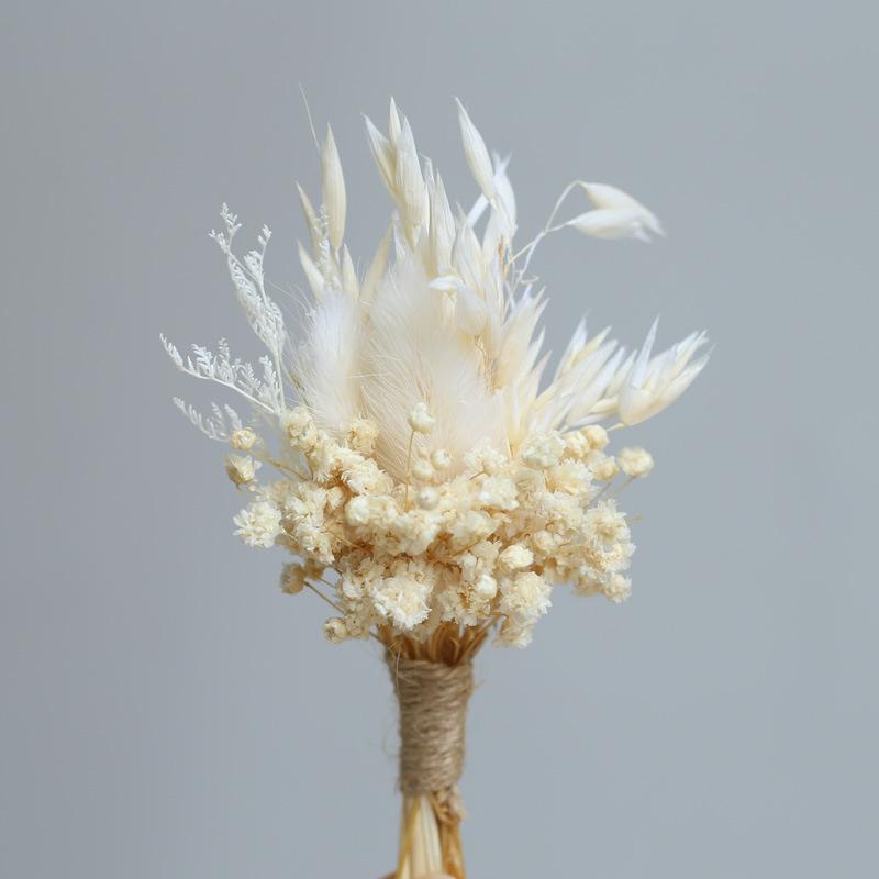 12cm Eternal Flower Bouquet: Baby's Breath, Pampas Reed - Perfect for Valentine's or Teacher's Day.
