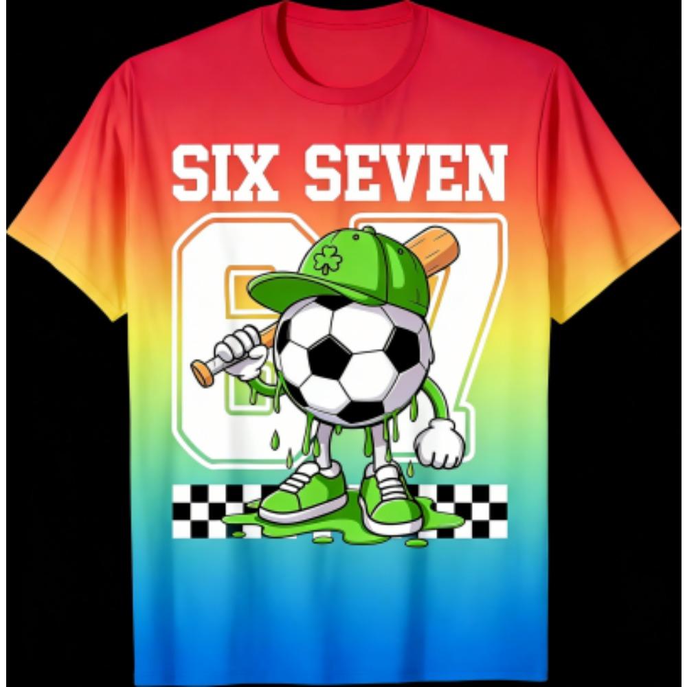 Fashion Kids T-Shirt Fun 67 Six Seven Print Boy and Girl Tees Top Summer Short Sleeve O Neck Casual Outdoor Kids Clothing
