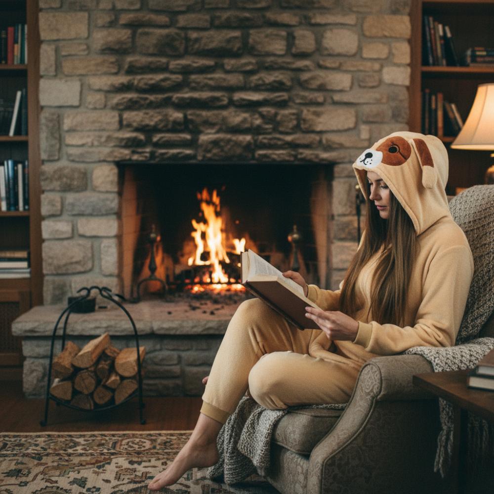 Onesie Warm One-Piece Pajamas Jumpsuit Tracksuit Costume Dog Onesie Kigurumi Dog