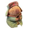 25см/9.84дюйма Капибара Capybara Плюшевая Игрушка Куртка Военное Пальто Подушка Кукла Плюшевая Милые Украшения Мультяшный Подарок на День Святого Валентина