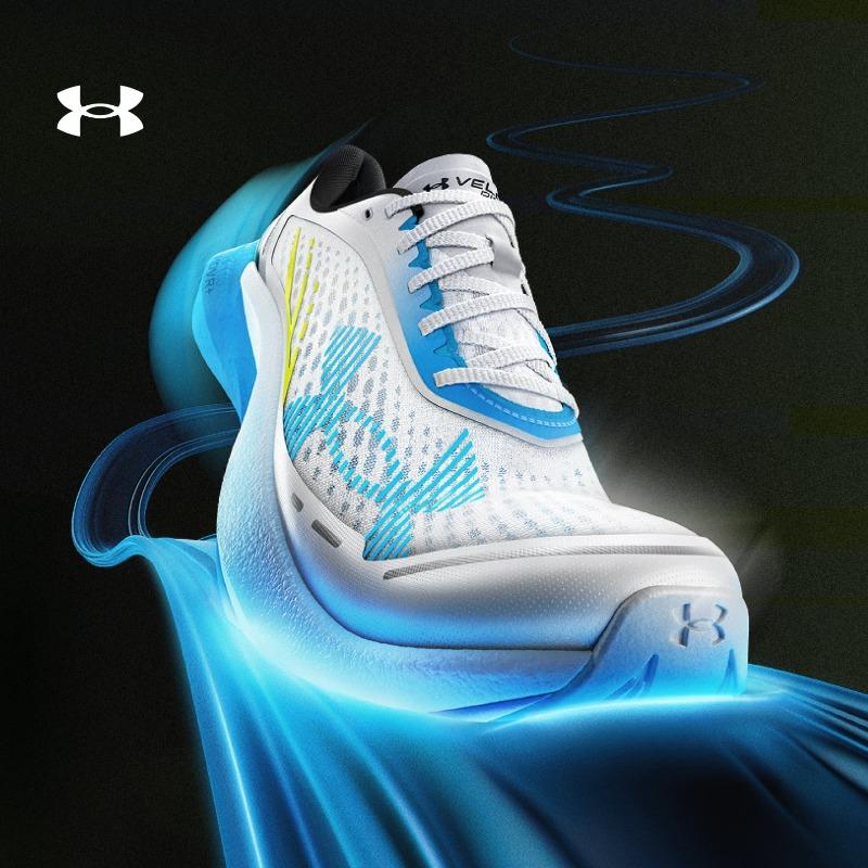 Under Armour Velociti Distance Comfort Soft Casual Running Shoes Women White Blue 6006031-104