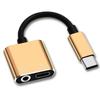 Aluminium Jack Headphone Adapter 2 In 1 USB C Headphone and Charge Adapter for Xiaomi/HUAWEI/Letv